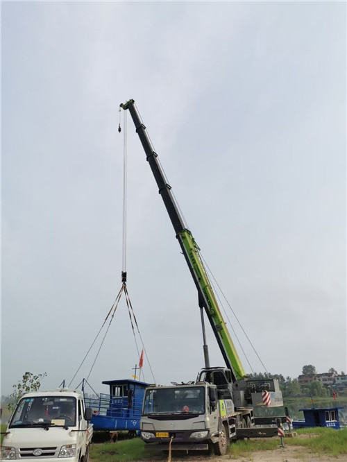 中牟县桥梁建设吊装案例